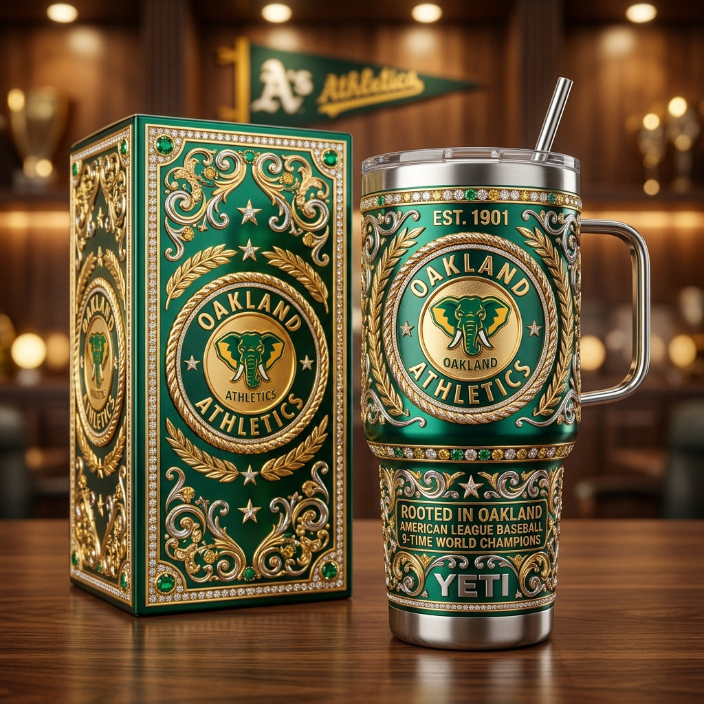 Athletics 40oz Tumbler with Lid and Straw