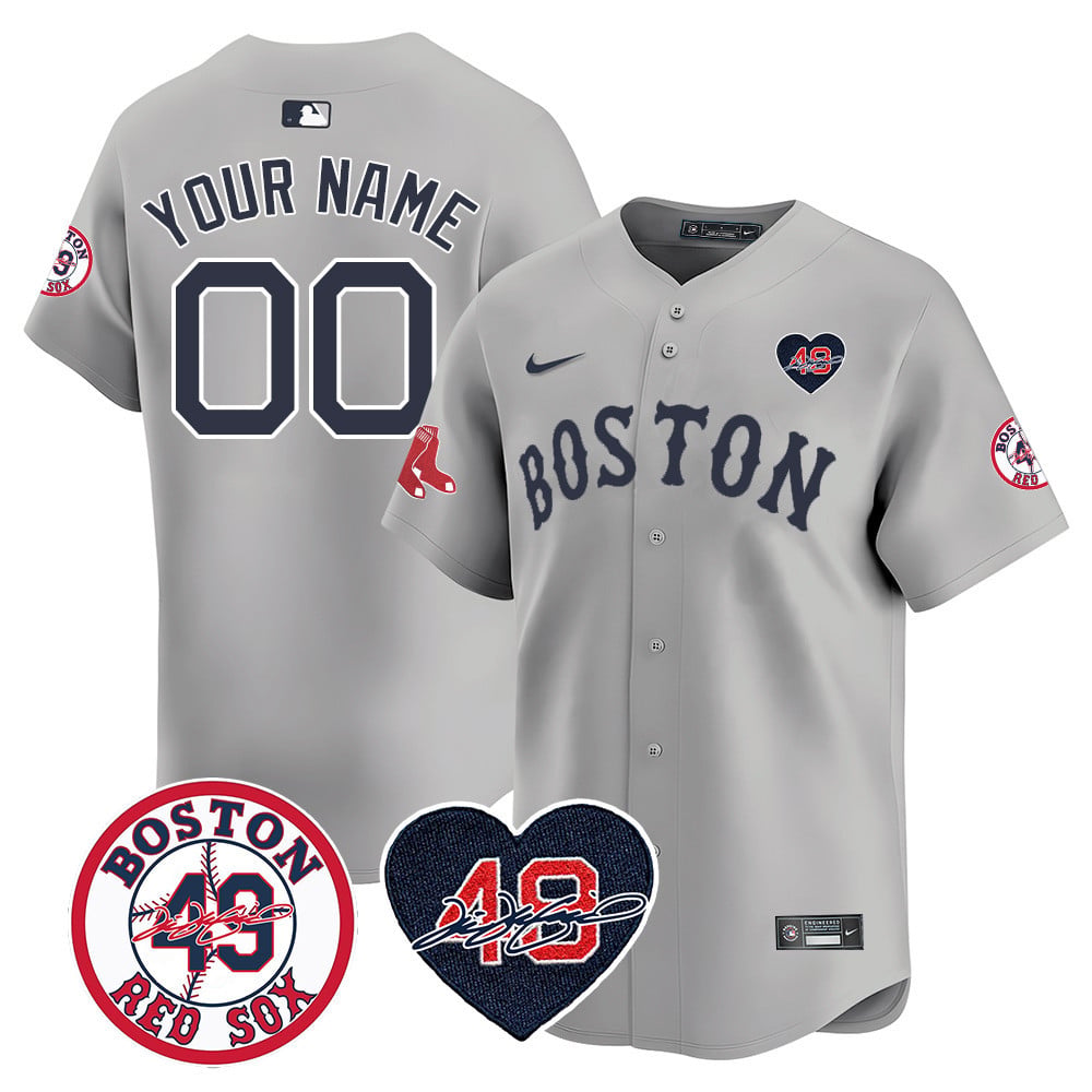 Custom Red Sox Tim Wakefield Memorial Jersey – All Stitched