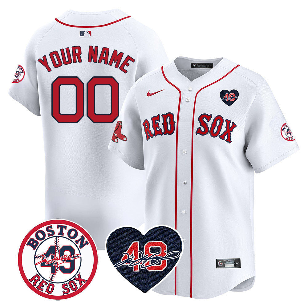 Custom Red Sox Tim Wakefield Memorial Jersey – All Stitched