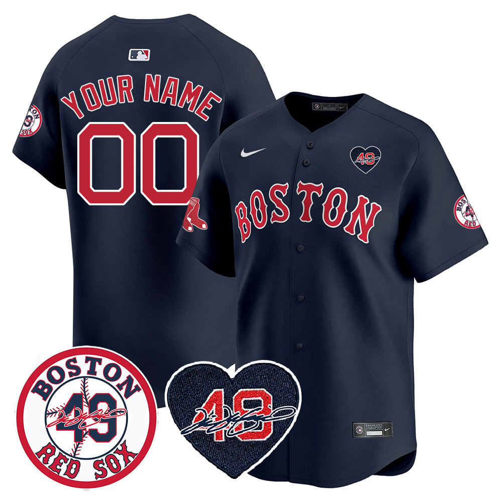 Custom Red Sox Tim Wakefield Memorial Jersey – All Stitched
