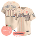 Custom Personalized Braves 2024 "Peach Fuzz" Jersey - All Stitched