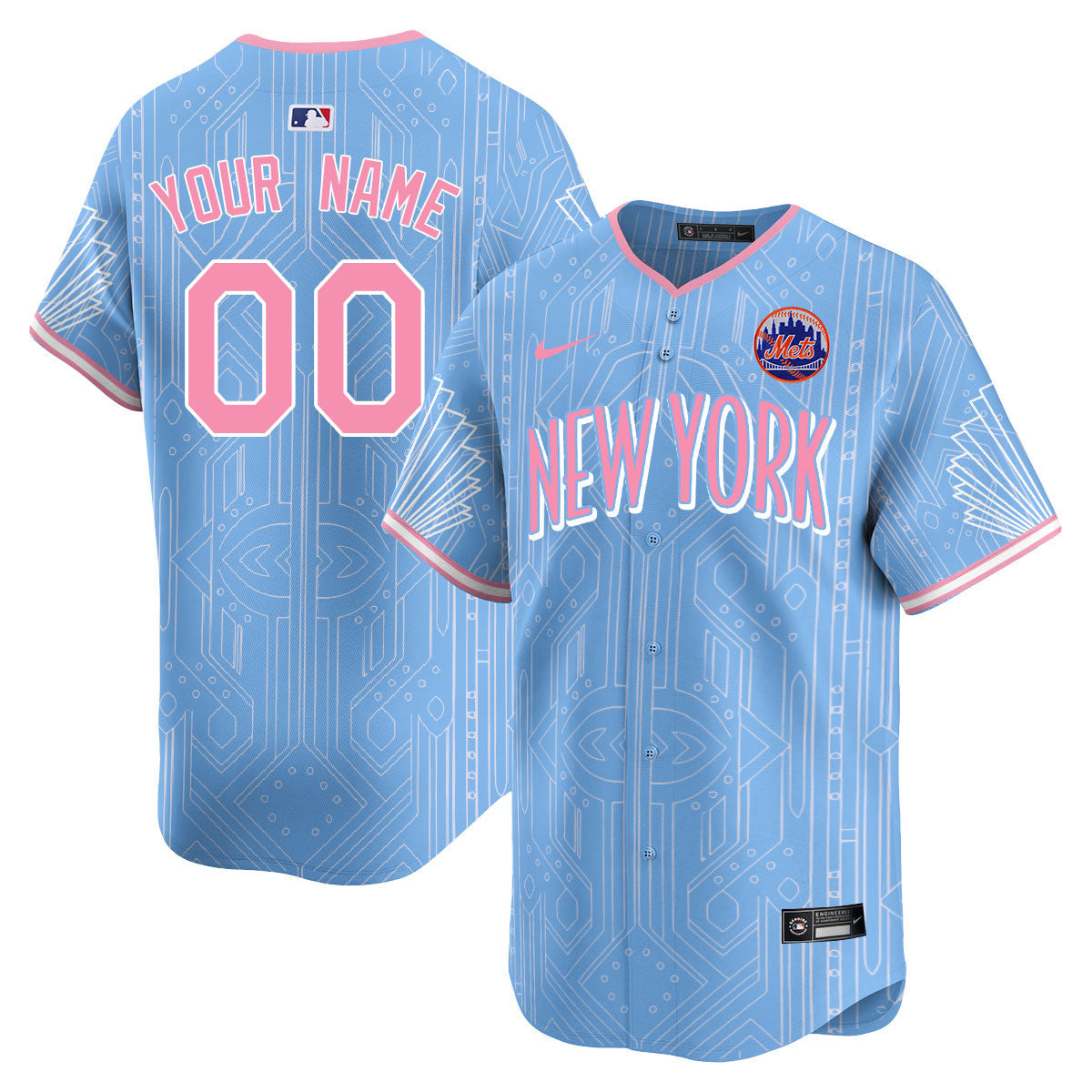 Custom Mets City Connect Concept Limited Jersey - All Stitched