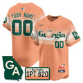 Custom Name/Gender Braves Peach Plates - Georgia Peaches Jersey