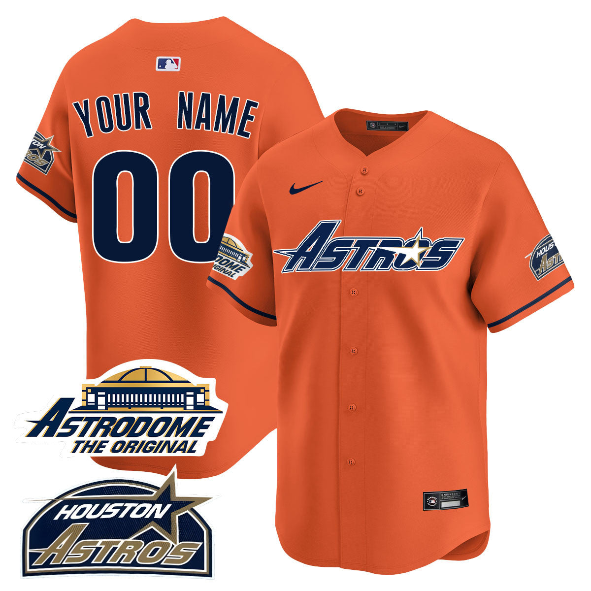 Custom Gender/Name Astros Throwback Jersey N1 - All Stitched - 25 Years Of History