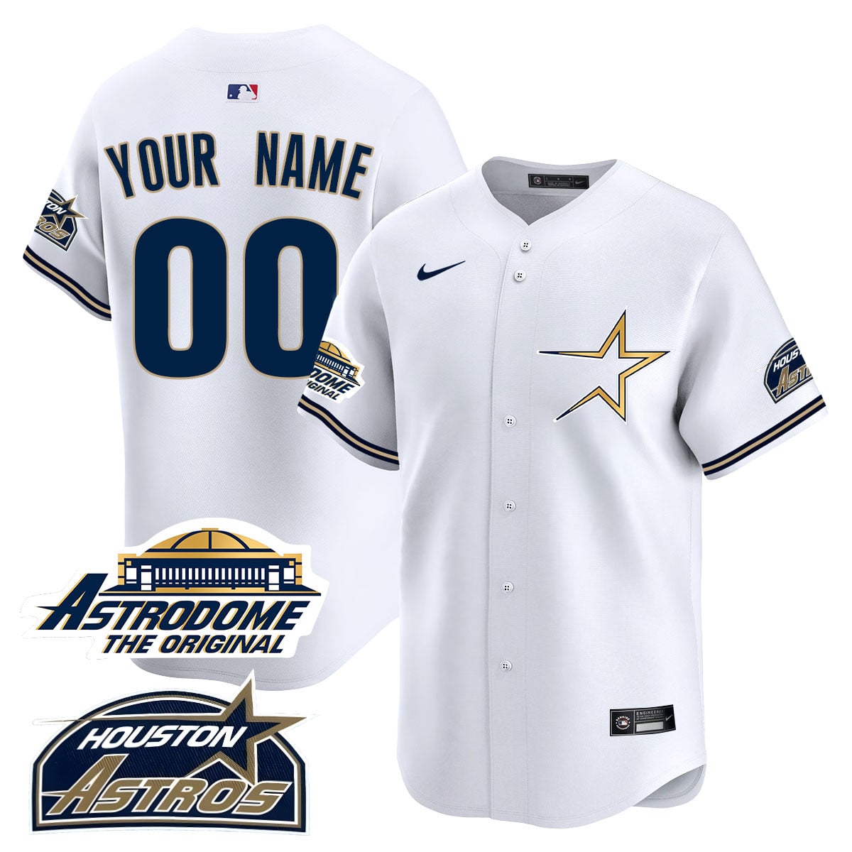 Custom Gender/Name Astros Throwback Jersey - All Stitched - 25 Years Of History