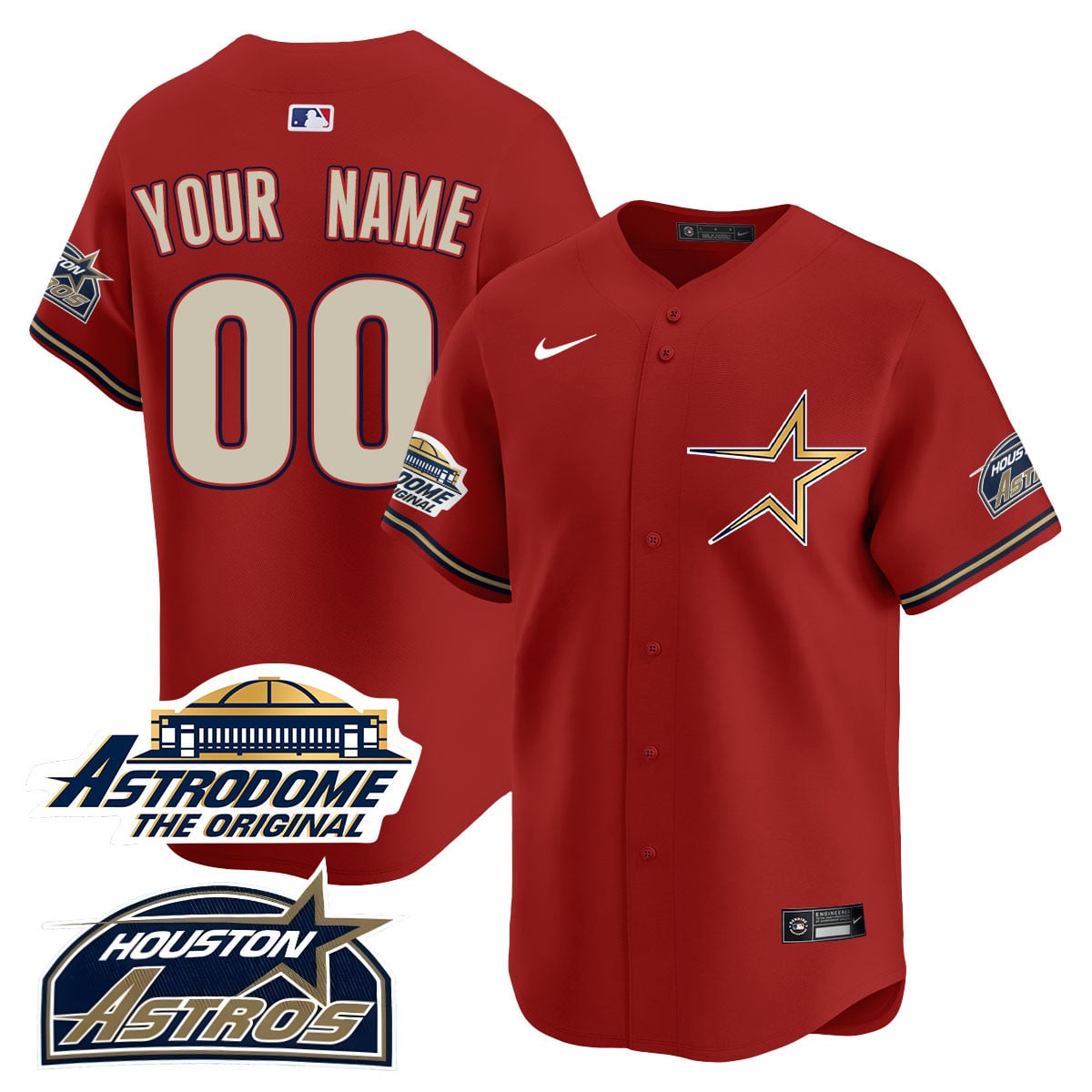 Custom Gender/Name Astros Throwback Jersey - All Stitched - 25 Years Of History