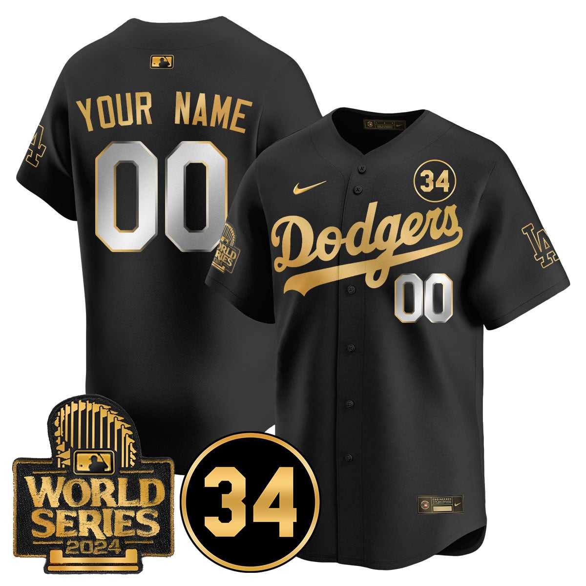 Custom Name/Gender LA Dodgers - Fernando Valenzuela Memorial Jersey/ World Series 2024 - All Stitched VTTLJ