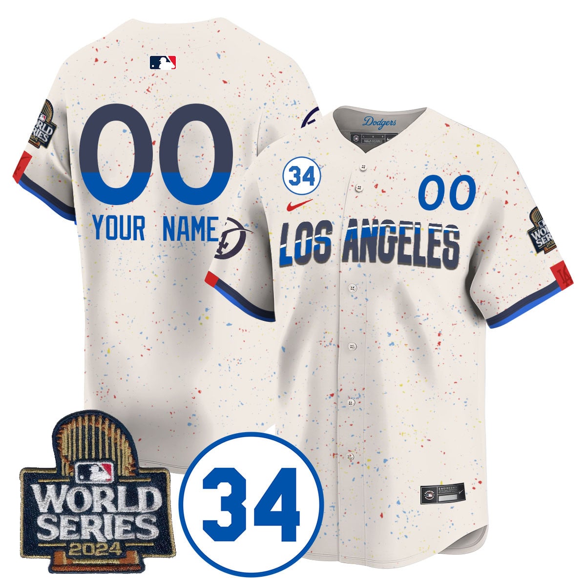 Custom Name/Gender LA Dodgers - Fernando Valenzuela Memorial Jersey/ World Series 2024 - All Stitched VTTLJ