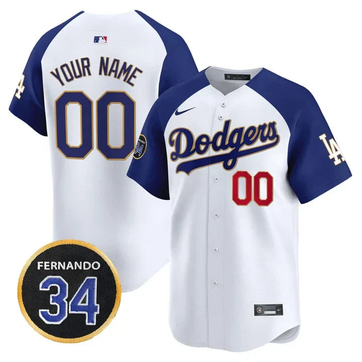 Custom Name/Gender LA Dodgers - Fernando Valenzuela Memorial Jersey/ World Series 2024 - All Stitched VTTLJS033