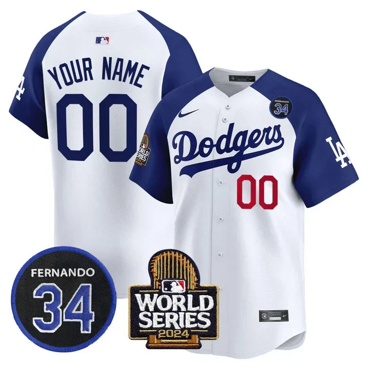 Custom Name/Gender LA Dodgers - Fernando Valenzuela Memorial Jersey/ World Series 2024 - All Stitched N1 VTTLJS033