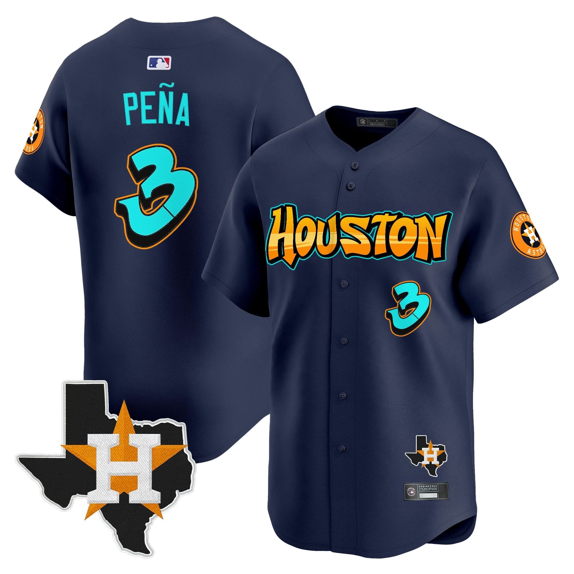 HA 'Graffiti H-Town Edition' Vapor Premier Limited Jersey - All Stitched