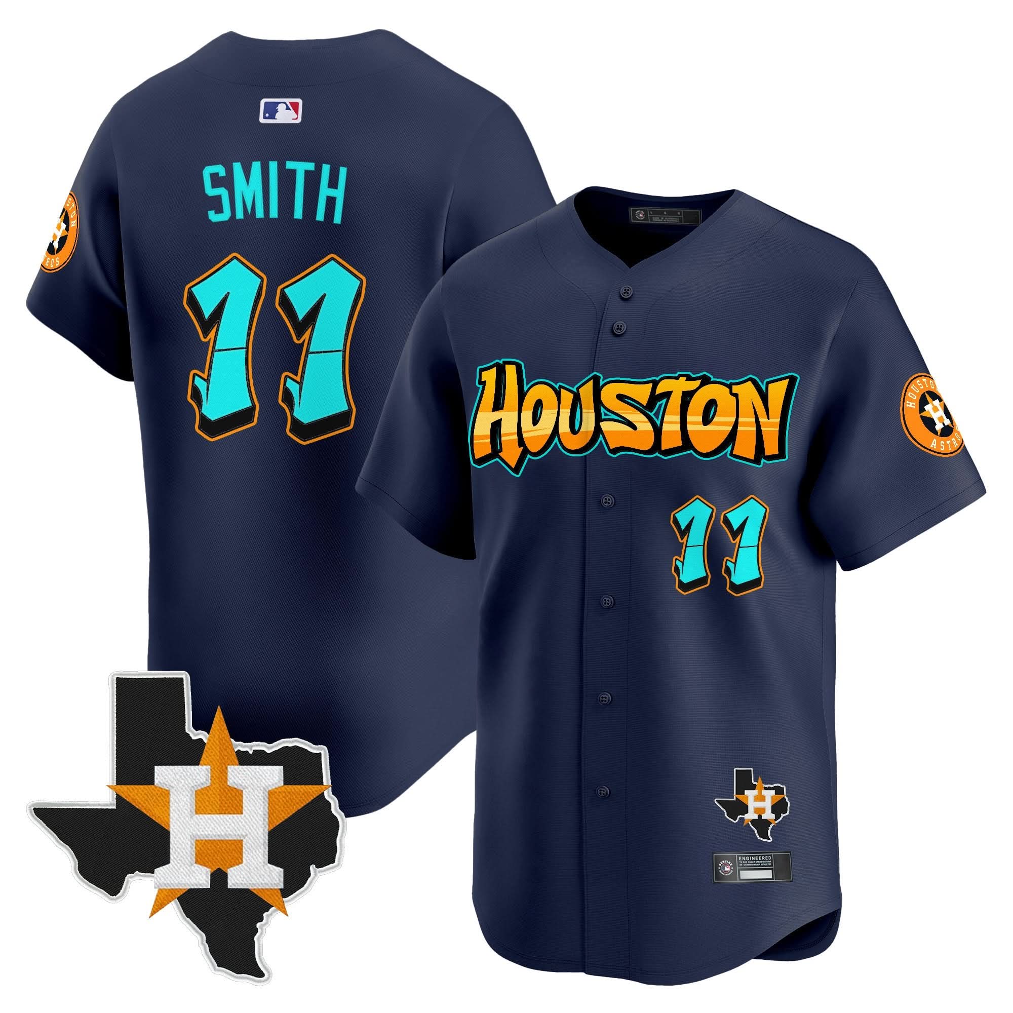 HA 'Graffiti H-Town Edition' Vapor Premier Limited Jersey - All Stitched
