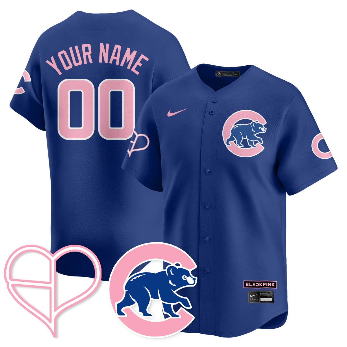 Chicago Cubs BLΛƆKPIИK 2025 Limited Custom Jersey - All Stitched