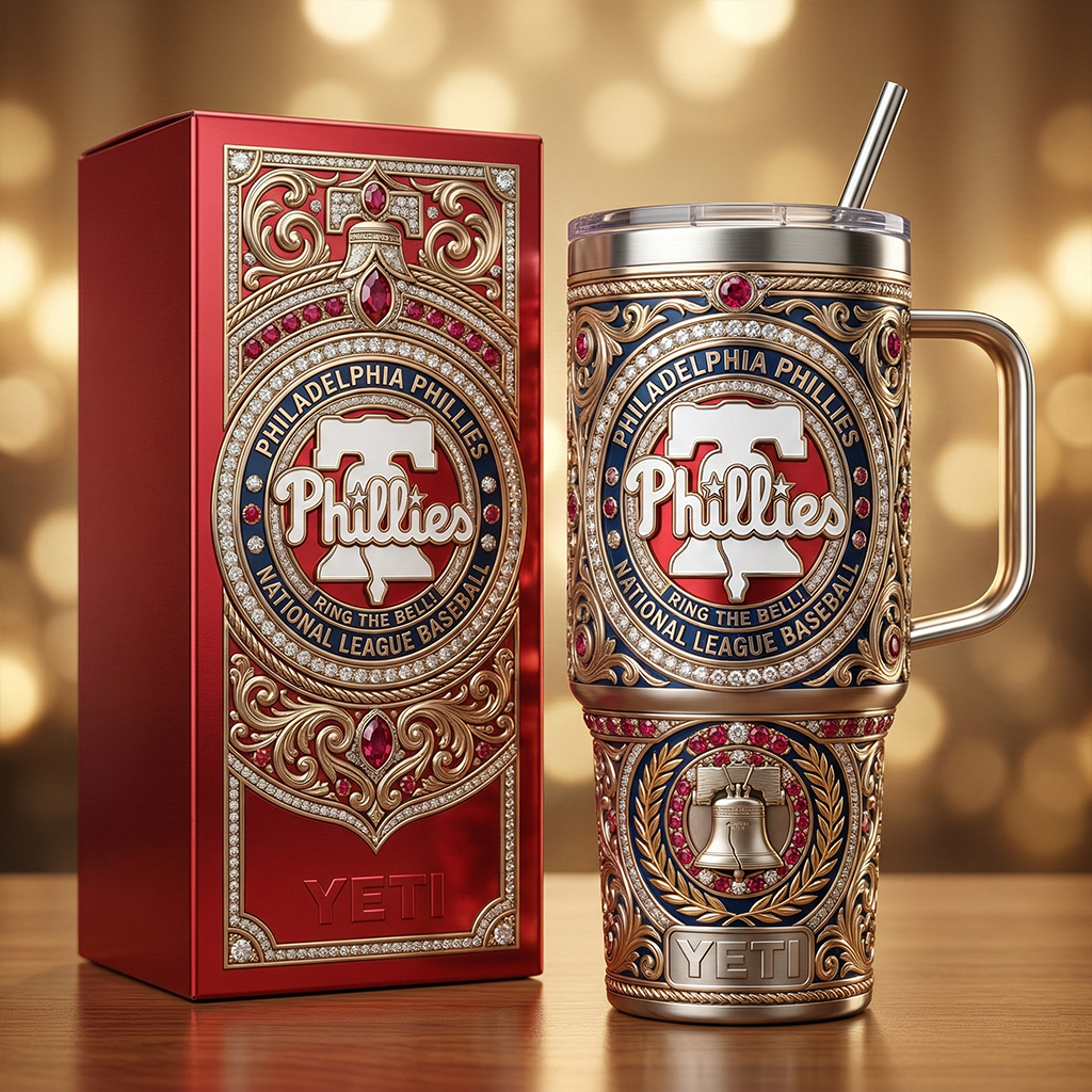 Philadelphia Phillies 40 oz Tumbler with Lid and Handle