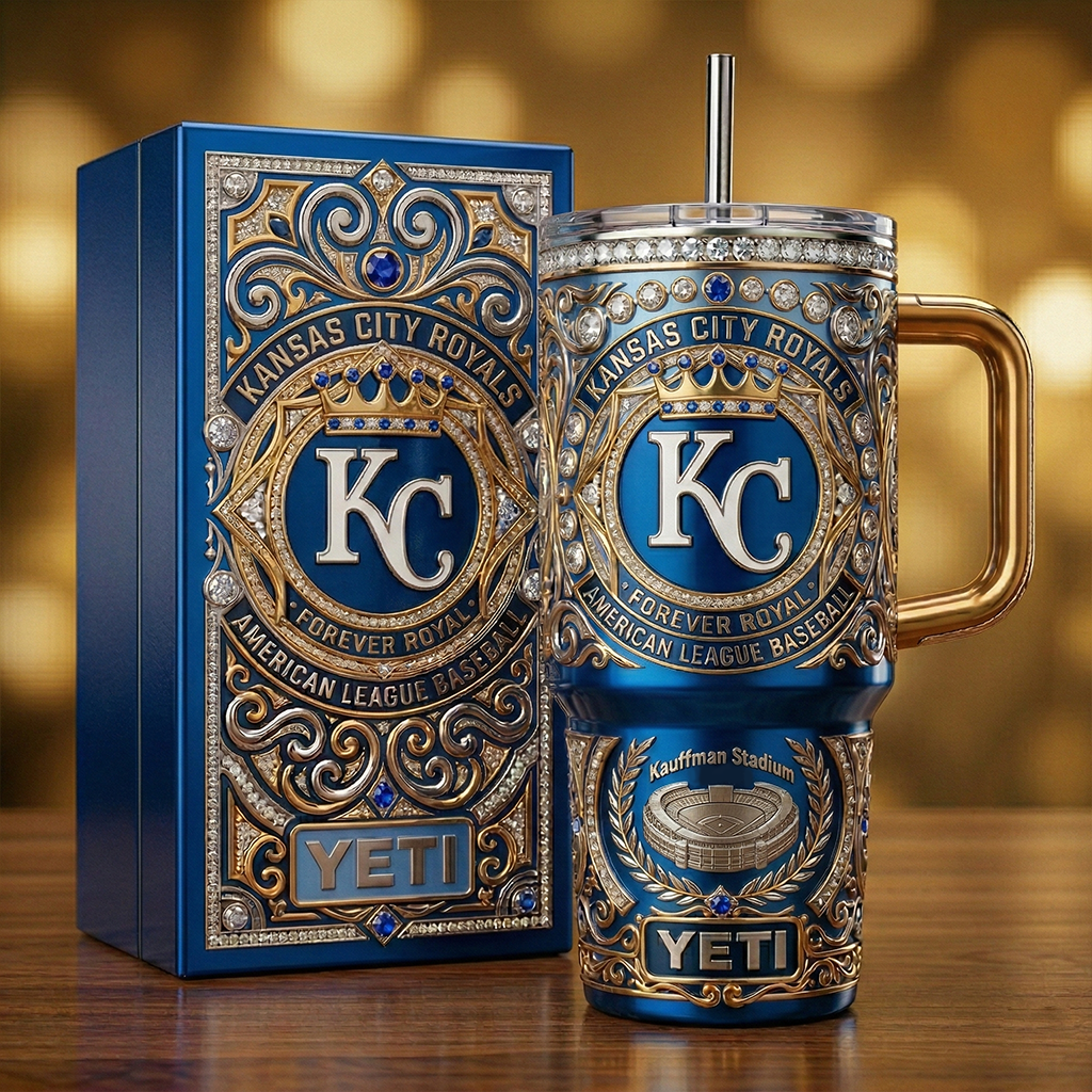 Kansas City Royals 40 oz Tumbler with Lid and Handle