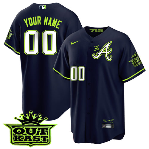 Atlanta Braves Atliens The A Baseball Custom Jersey - All Stitched