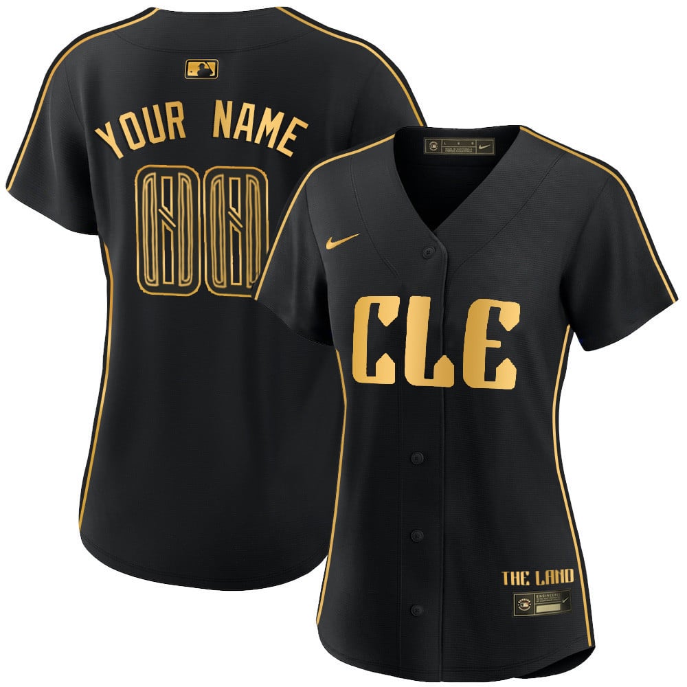 Custom Cleveland Guardians Navy 2024 City Connect Limited Jersey TLA - Stitched