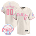 Custom Phillies Bubblegum Pink Vapor Premier Limited Jersey V2 - All Stitched