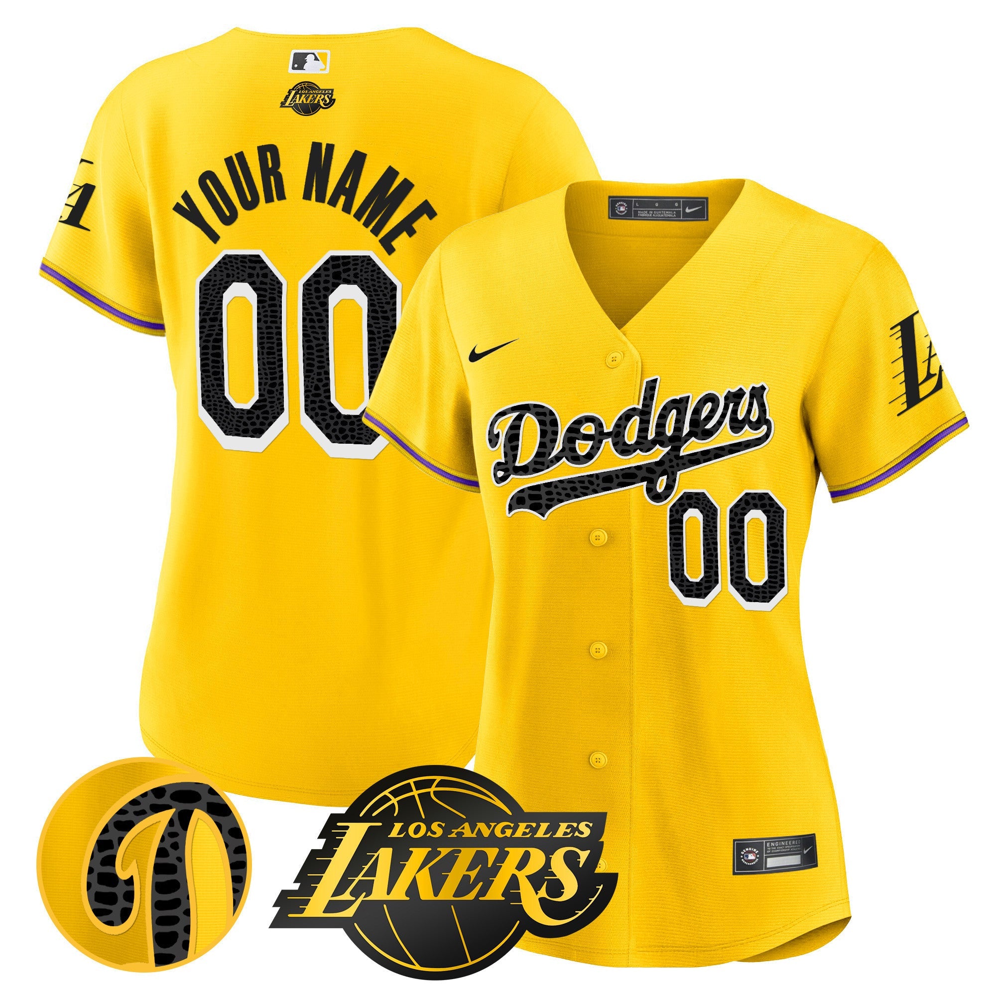 Dodgers Cool Base Mamba Custom Jersey - All Stitched