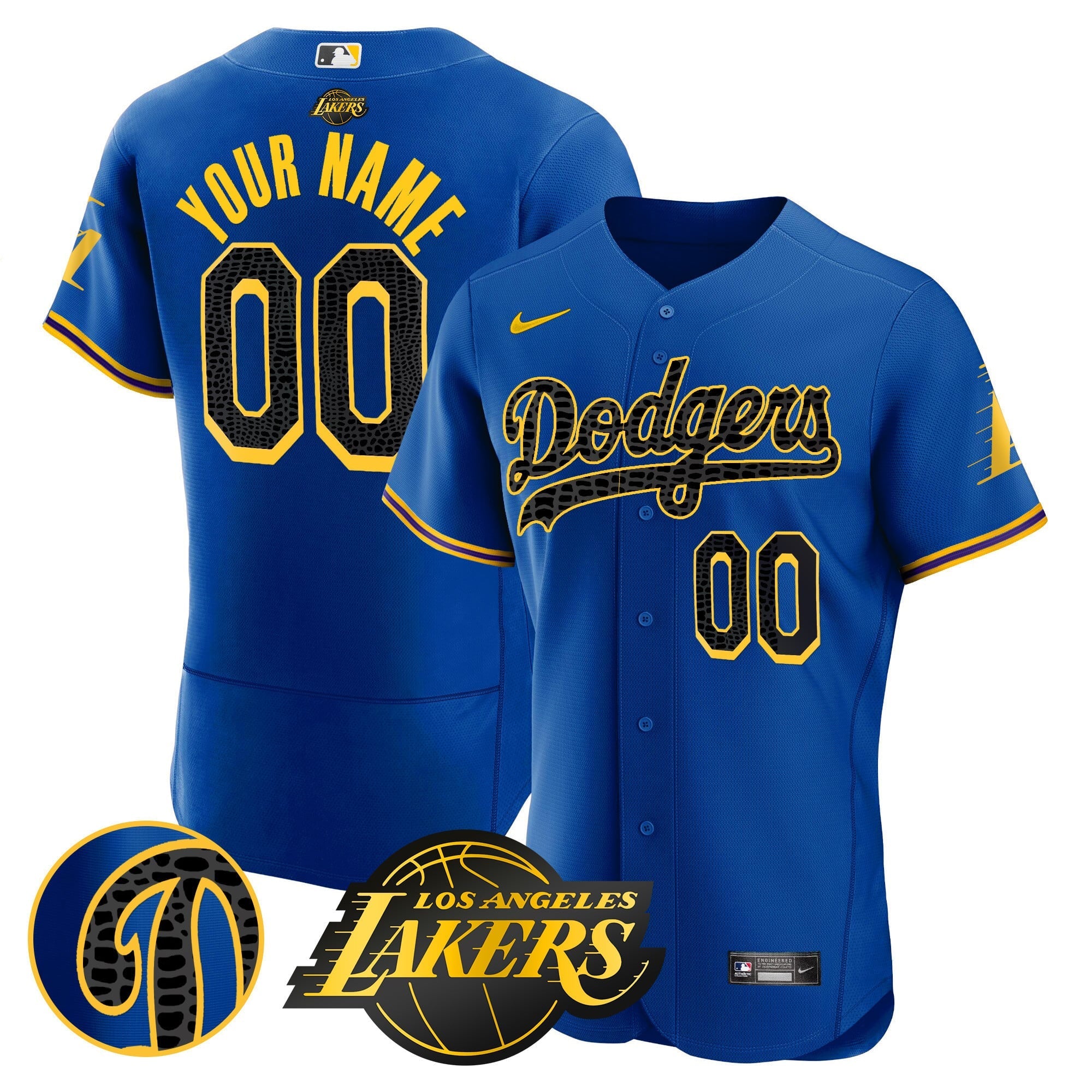 Dodgers Flex Base Mamba Custom Jersey - All Stitched