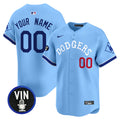 Dodgers Tribute Vin Scully Patch Vapor Premier Limited Custom Jersey - All Stitched
