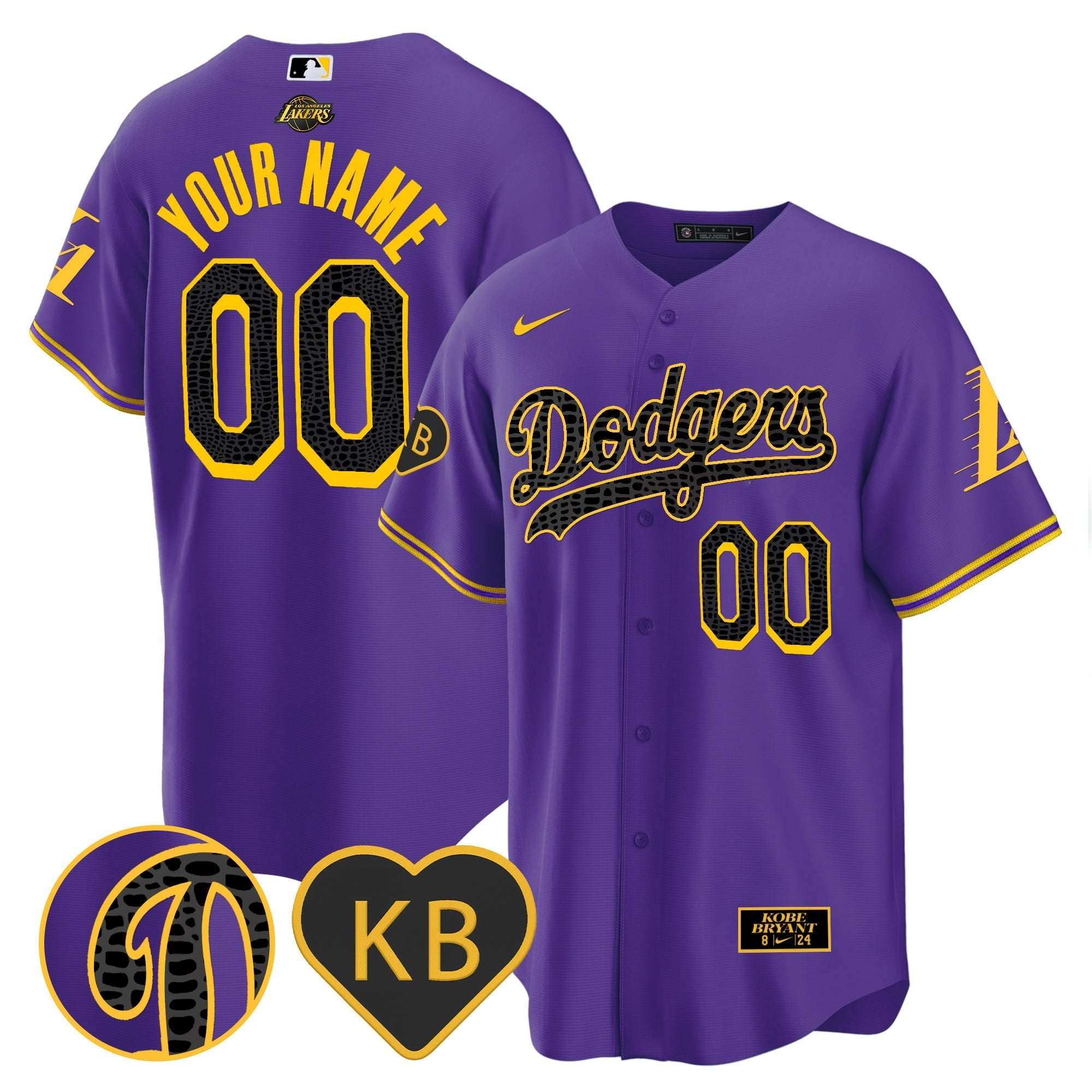 Dodgers 2024 Mamba Baseball Custom Jersey - All Stitched
