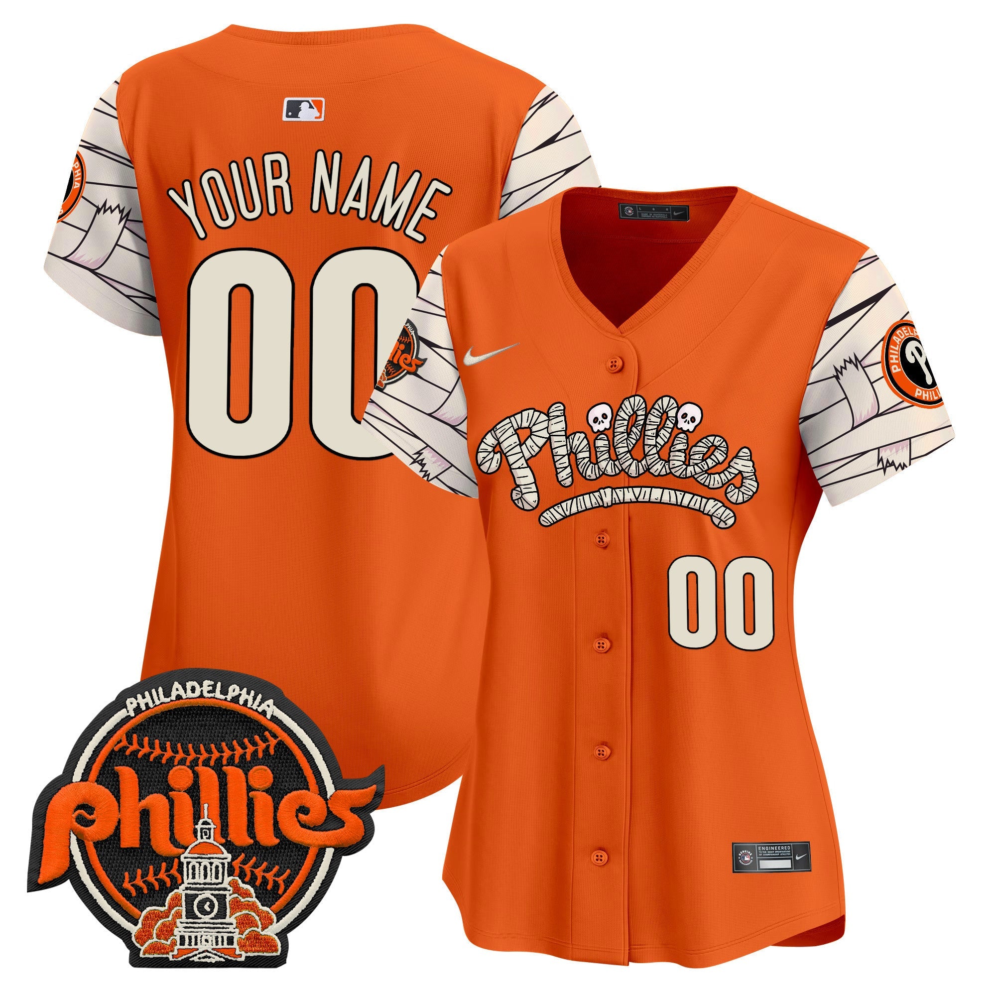 Phillies Halloween Vapor Premier Limited Custom Jersey V2 - All Stitched