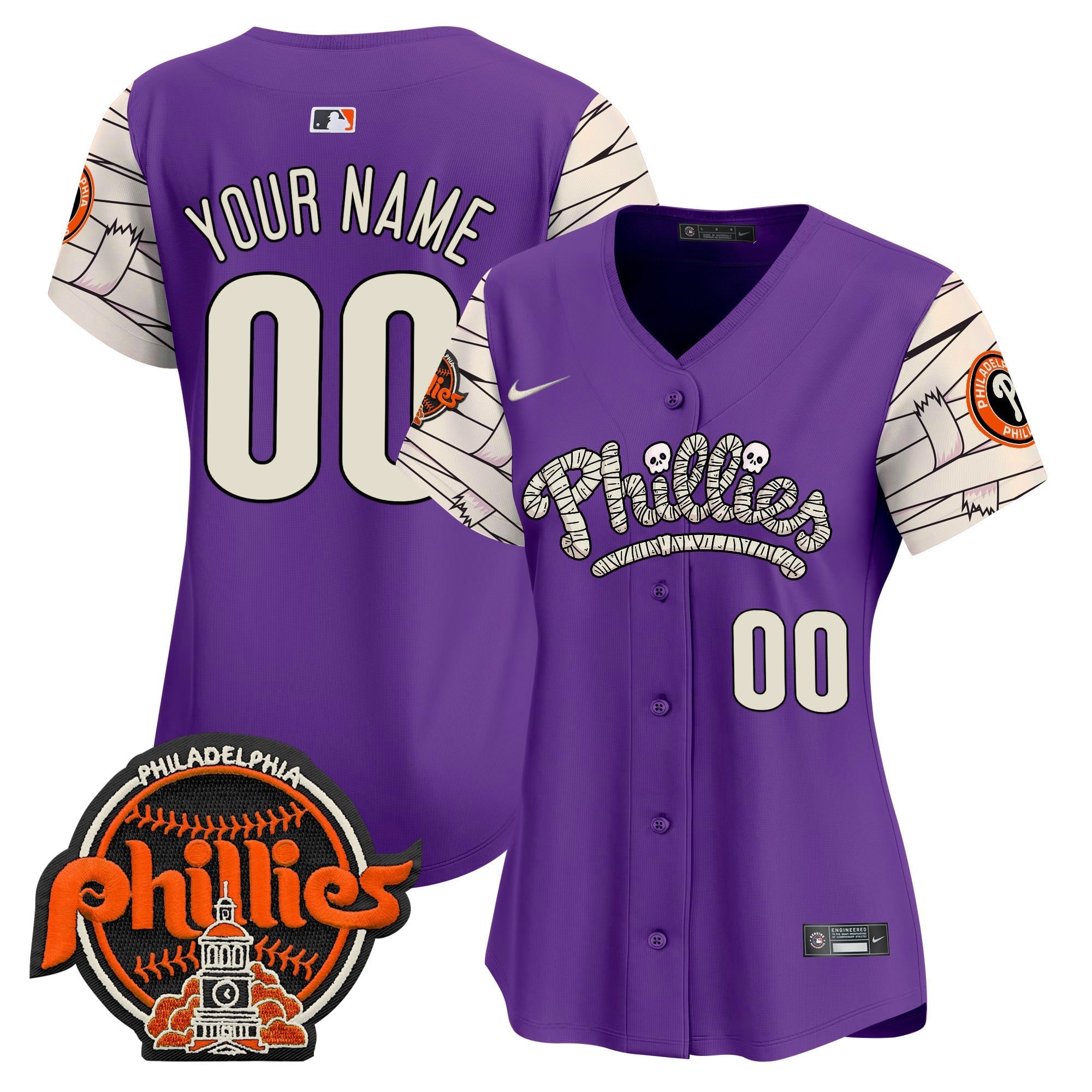Phillies Halloween Vapor Premier Limited Custom Jersey V2 - All Stitched