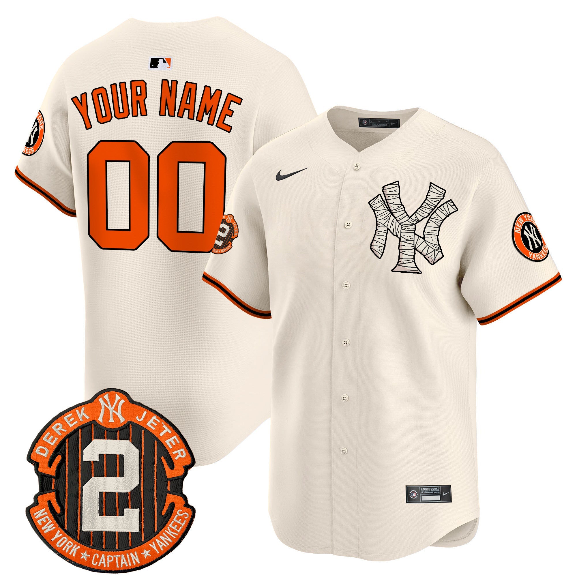 Yankees Halloween Vapor Premier Limited Custom Jersey - All Stitched