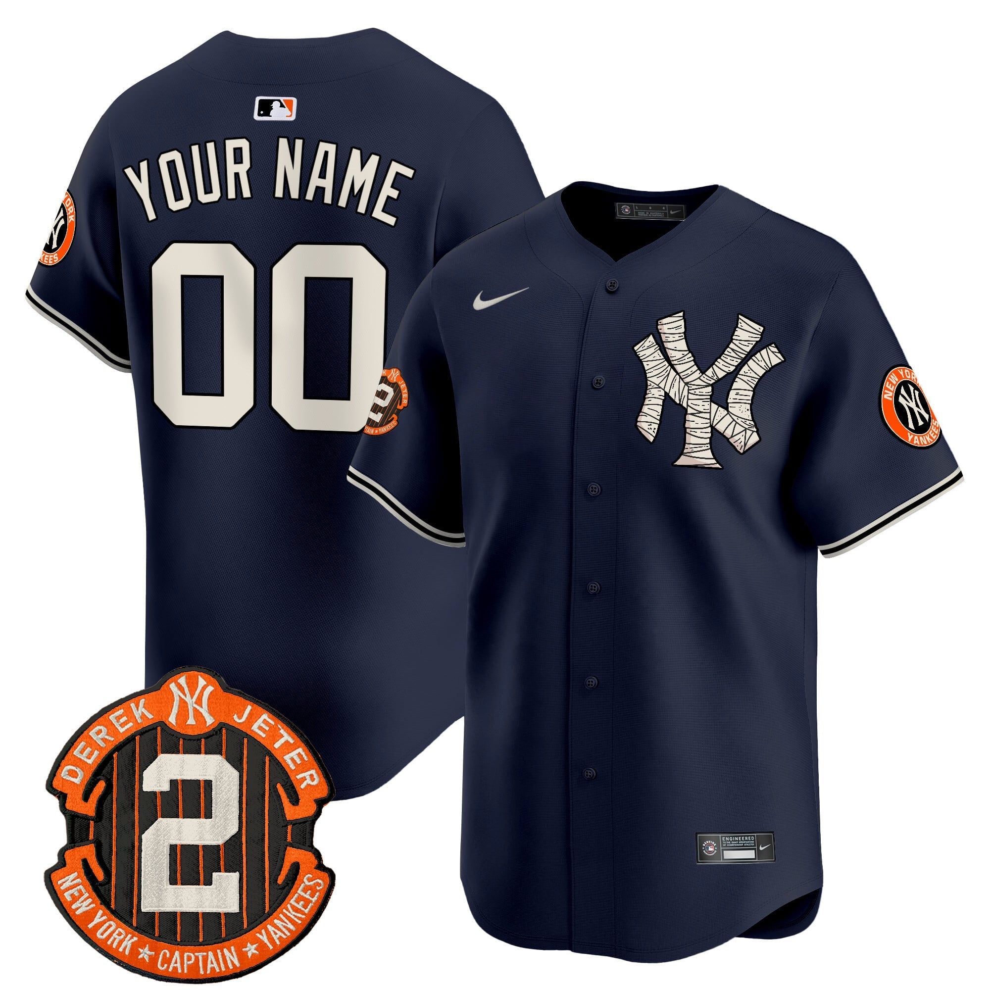Yankees Halloween Vapor Premier Limited Custom Jersey - All Stitched