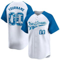 CUSTOM BLUE ALTERNATE-BLUE BEACH PARTTEN BASEBALL JERSEY - EMBROIDERED