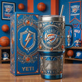 Oklahoma City Thunder 40 oz Tumbler with Handle Lid and Straw